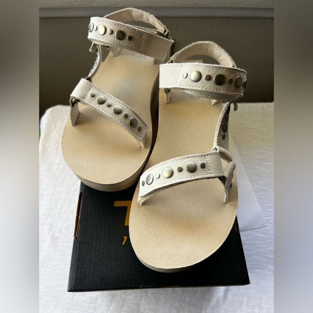 Teva White Sandals Comfortable and Versatile